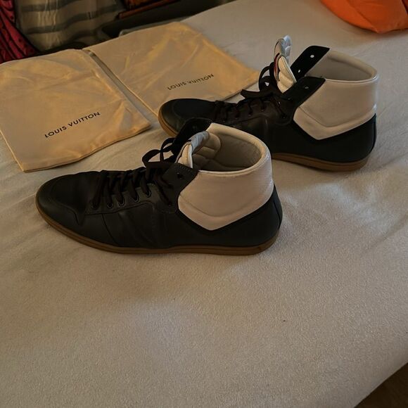 LOUIS VUITTON Leather High Trainers - LV Men's Size 9 - US Men's Size 10 - Picture 5 of 12
